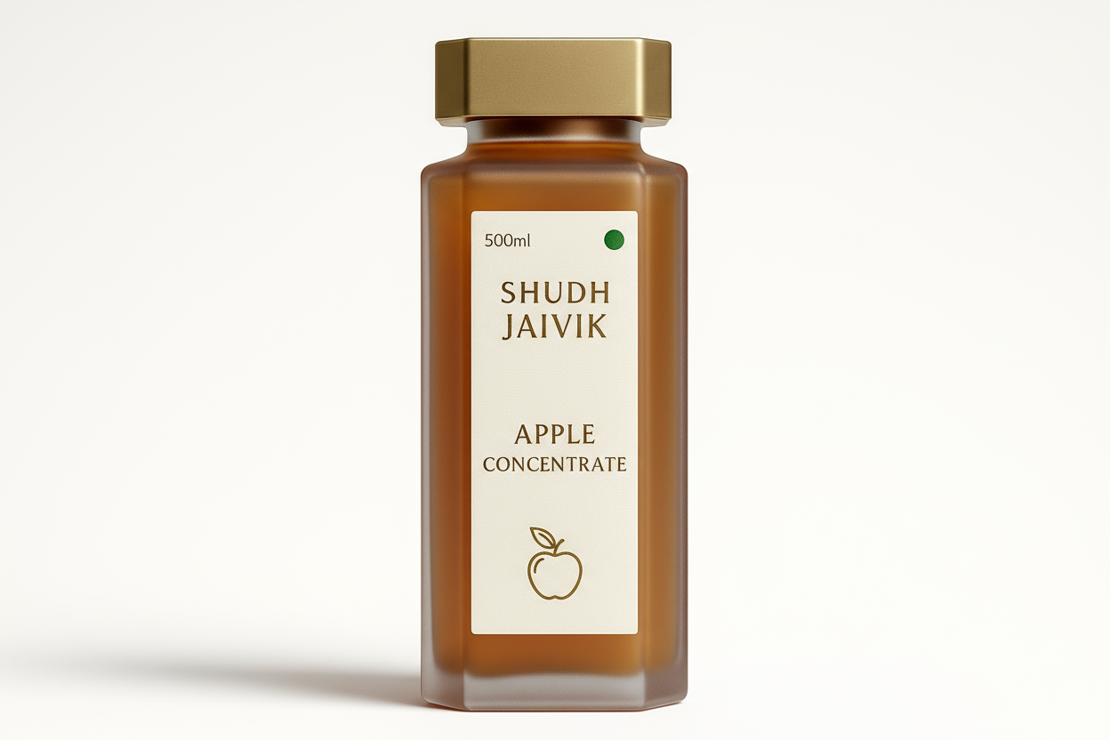 Shudh Jaivik Apple Concentrate - Redesigned Premium Bottle