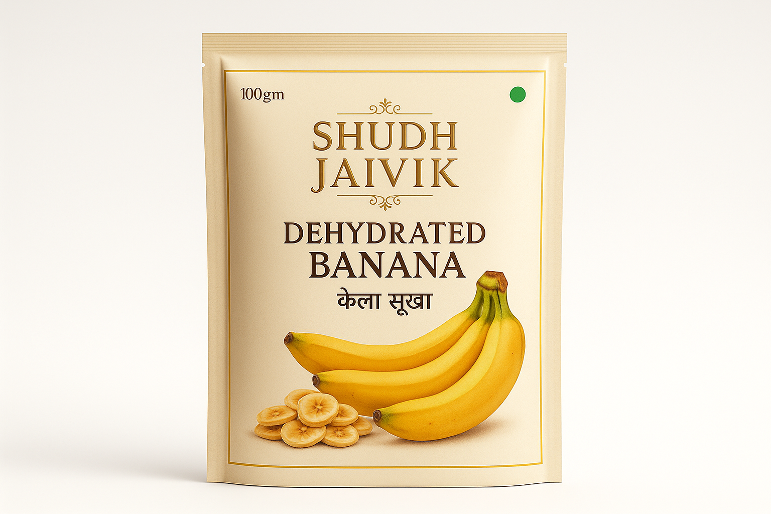 Shudh Jaivik Dehydrated Banana - Premium Packaging