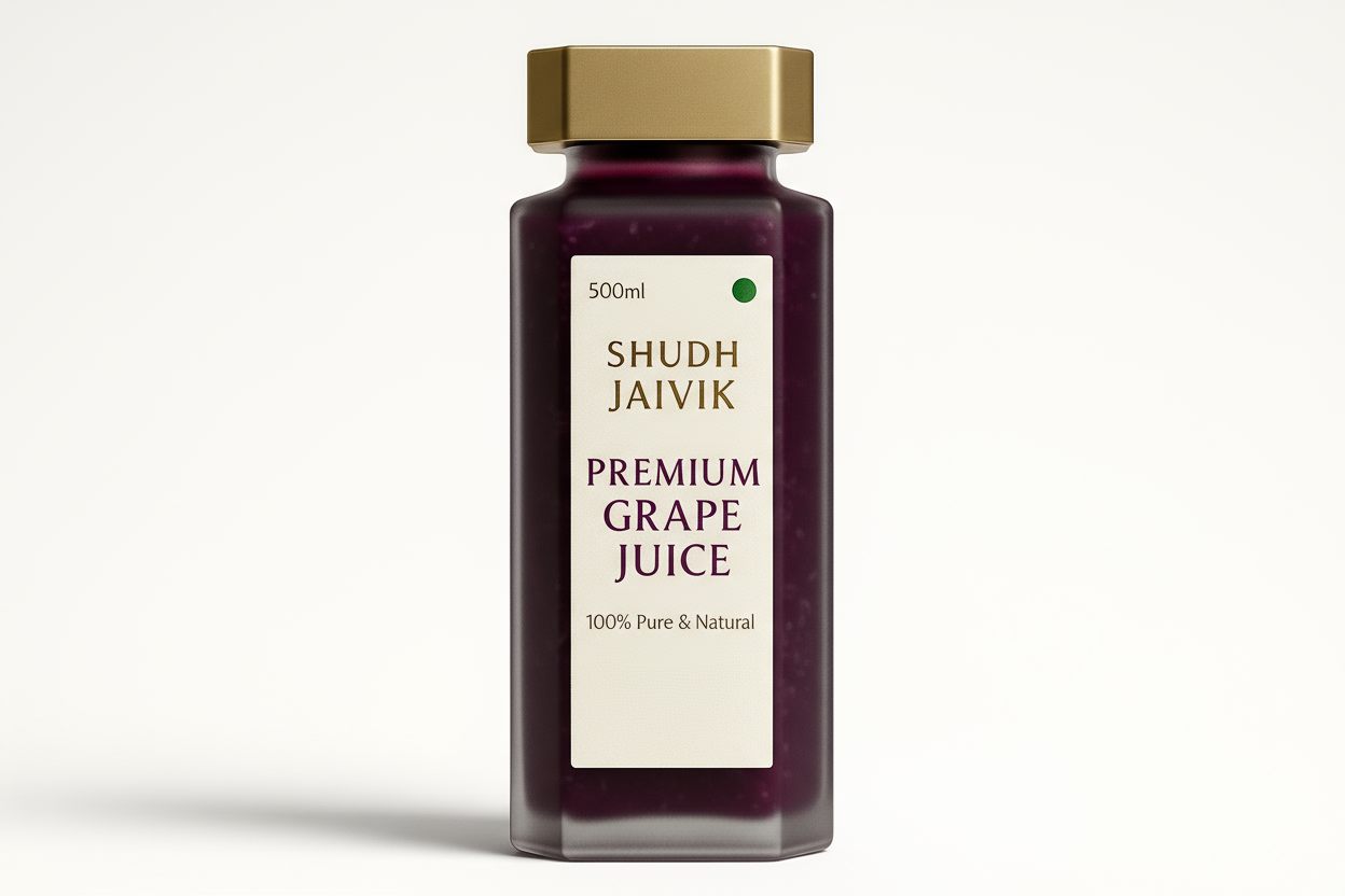 Shudh Jaivik Premium Grape Juice - Redesigned