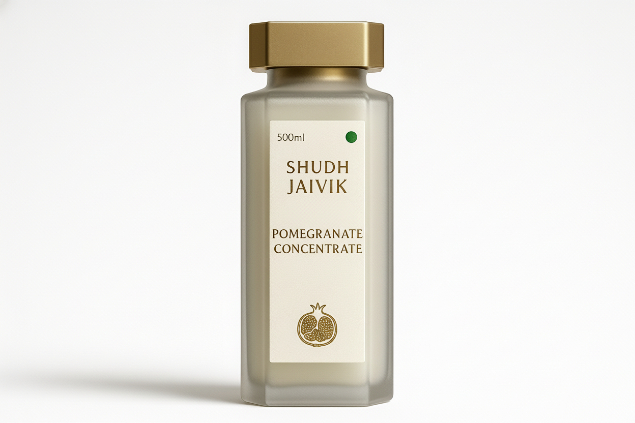 Shudh Jaivik Premium Pomegranate Concentrate - Redesigned 500ml Bottle