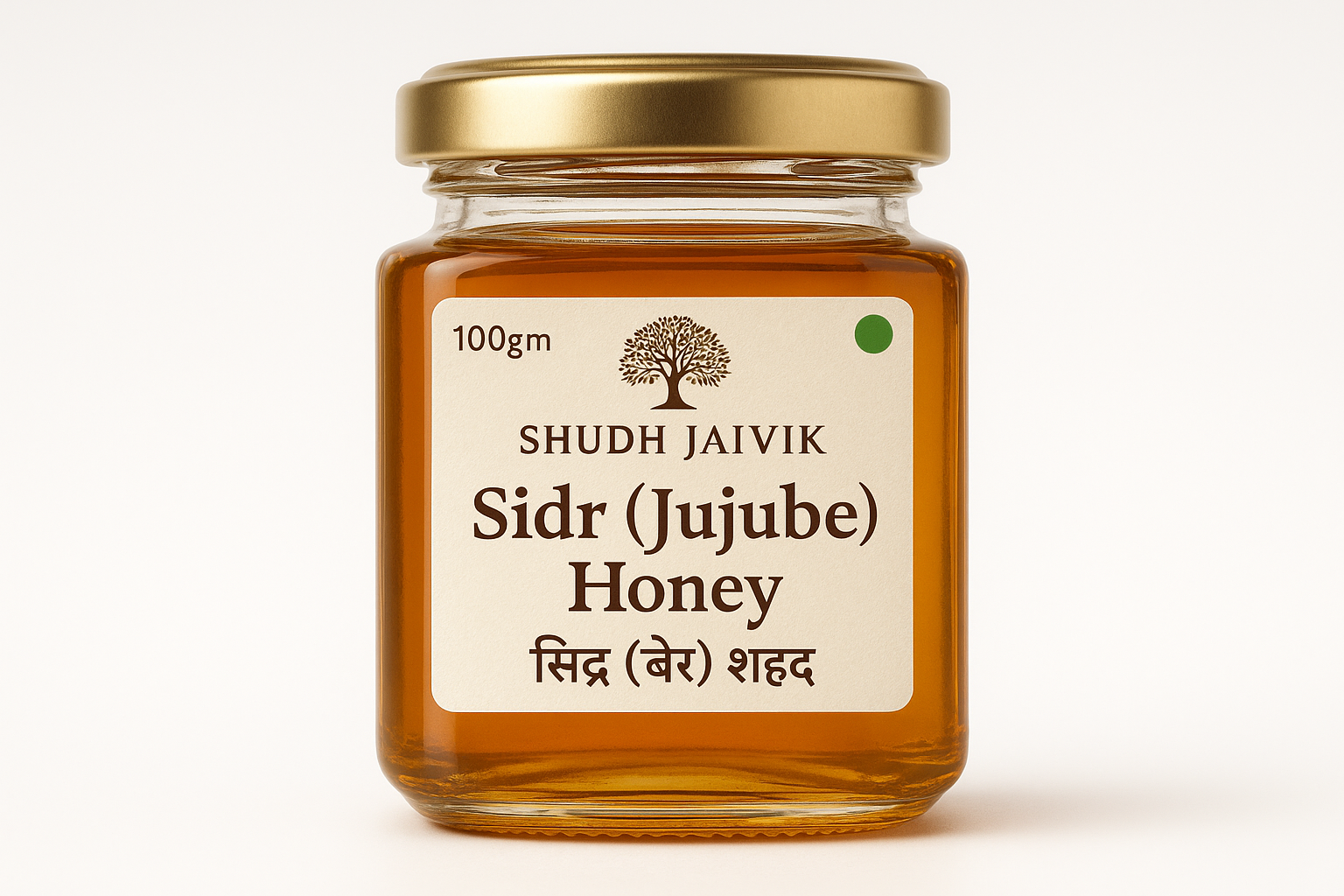 Shudh Jaivik Premium Sidr Honey - Front View