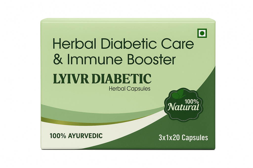 LYIVR DIABETIC - Herbal Diabetic Care & Immune Booster 60 Capsules - ALU ALU blister packing