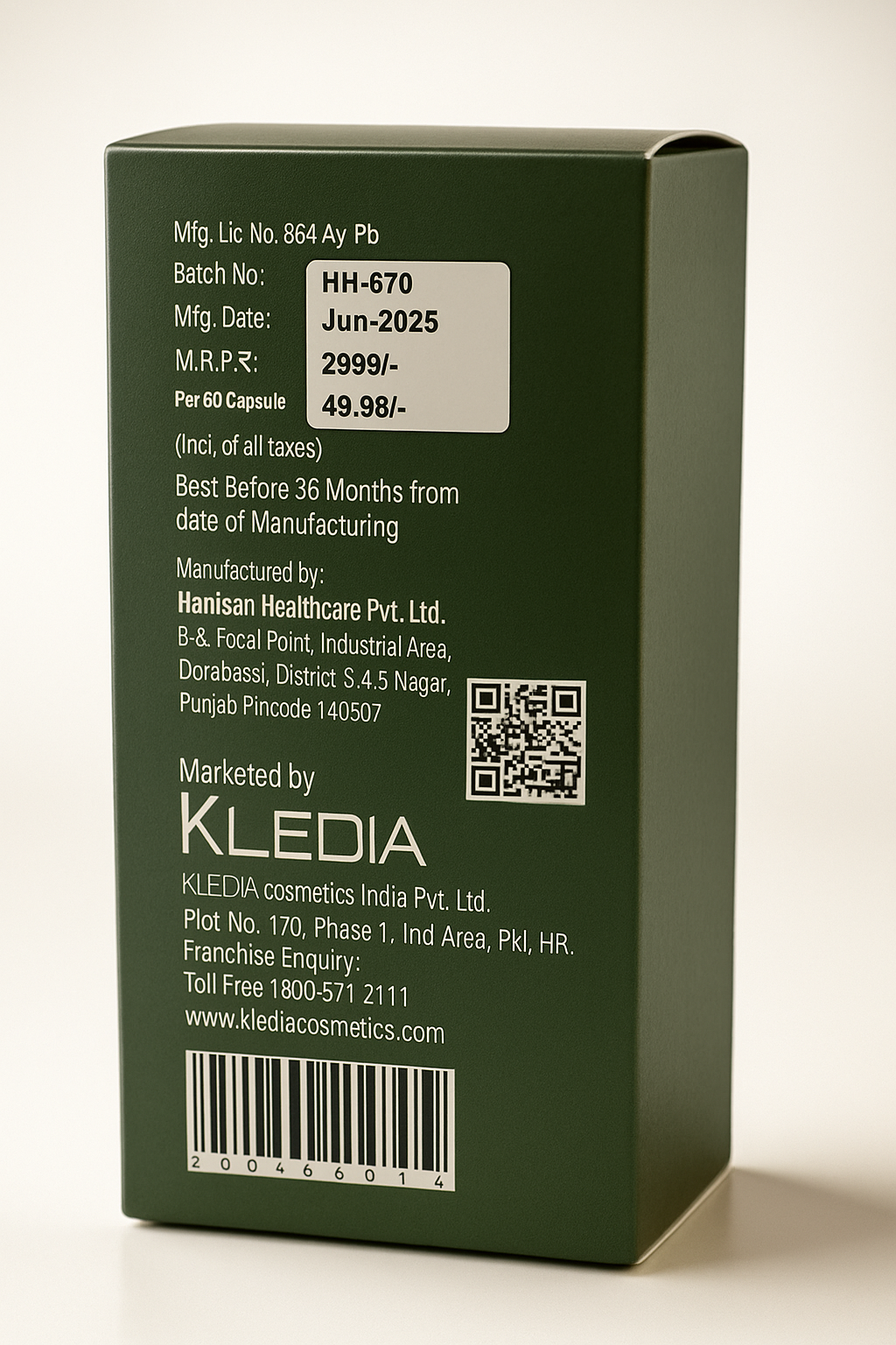 LYIVR DIABETIC - Herbal Diabetic Care & Immune Booster Capsules (60 Capsules) Jar