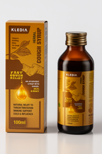 KLEDIA Herbal Cough Syrup - Fast Acting Relief with Ginger, Tulsi & Honey (100ml)
