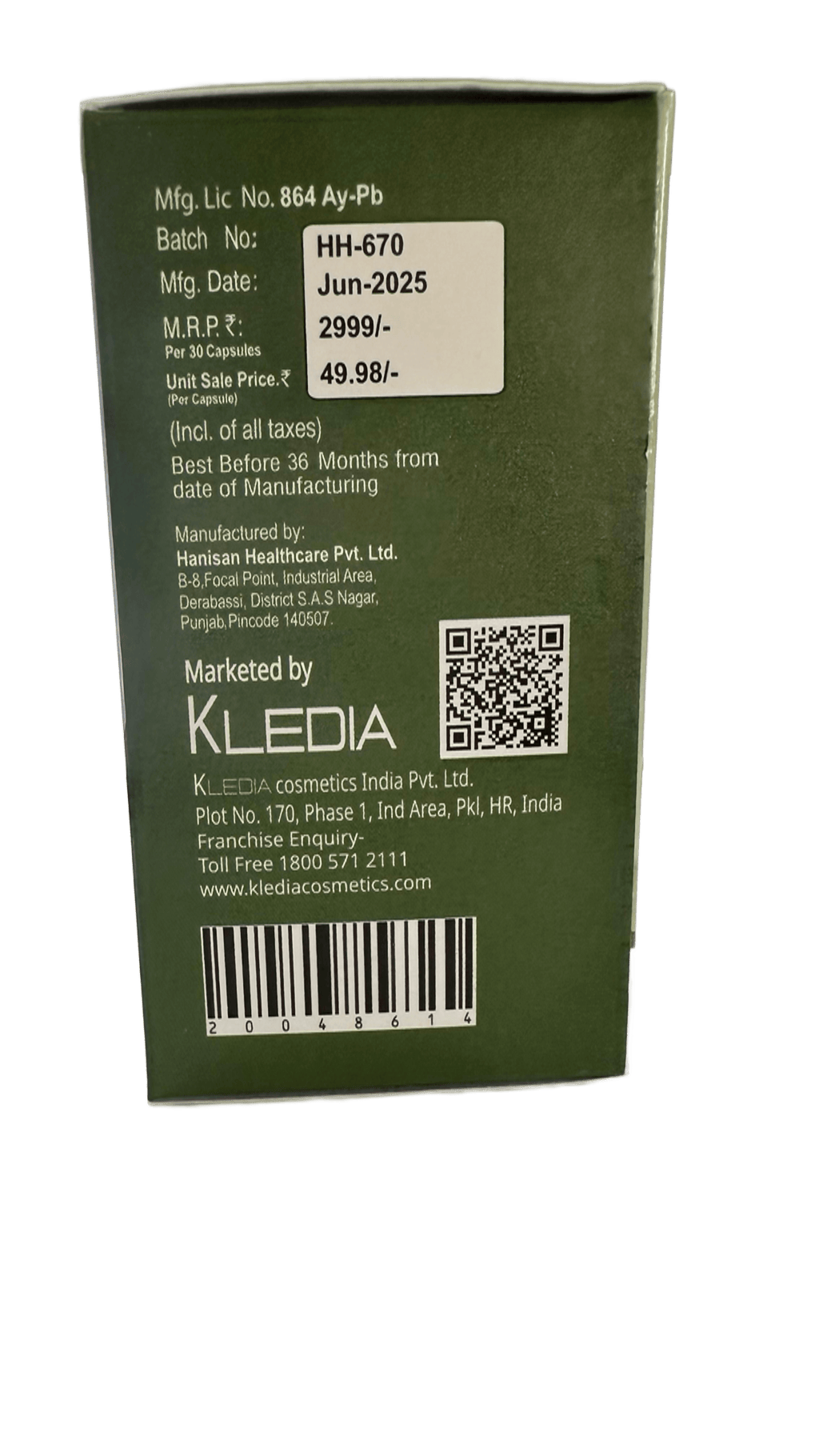 LYIVR DIABETIC - Herbal Diabetic Care & Immune Booster Capsules (60 Capsules) Jar