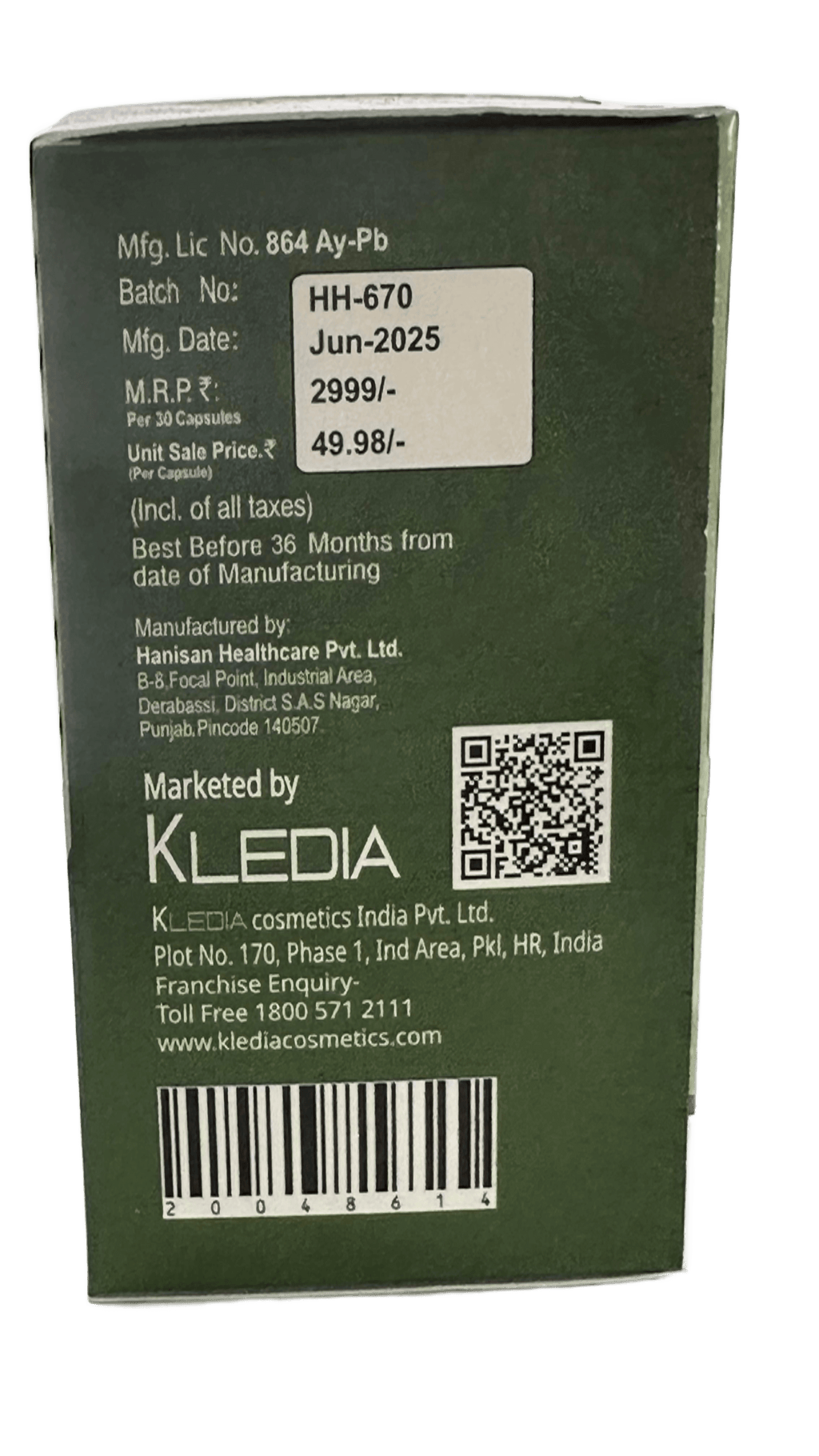 LYIVR DIABETIC - Herbal Diabetic Care & Immune Booster Capsules (60 Capsules) Jar