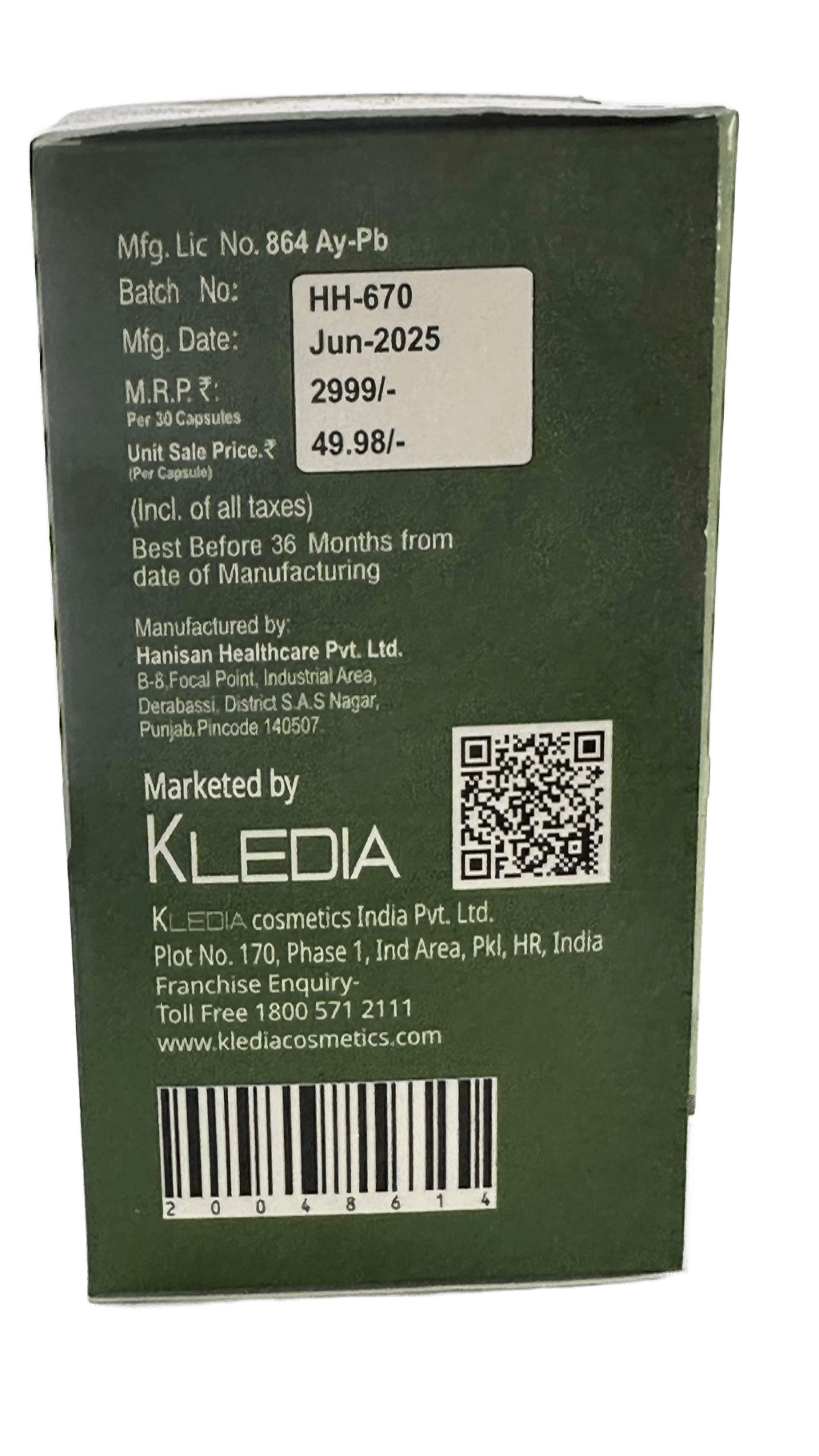 LYIVR DIABETIC - Herbal Diabetic Care & Immune Booster Capsules (60 Capsules) Jar