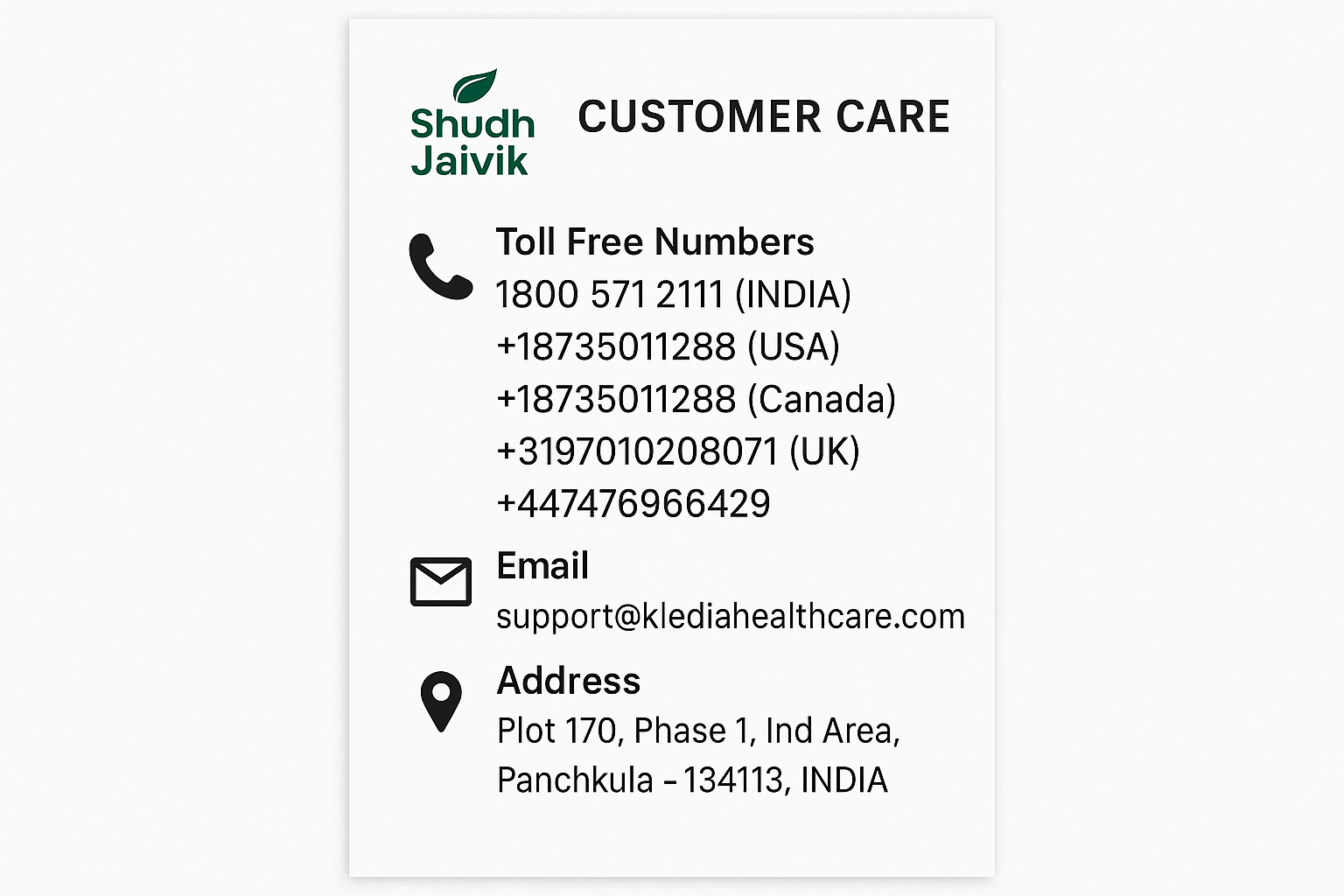 Customer Care Contact Details