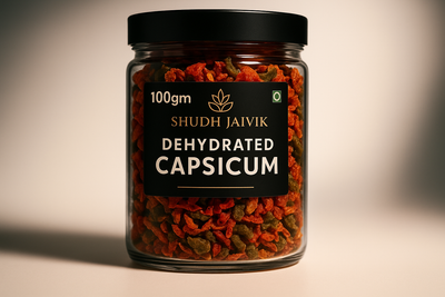 Dehydrated Capsicum with 100gm label