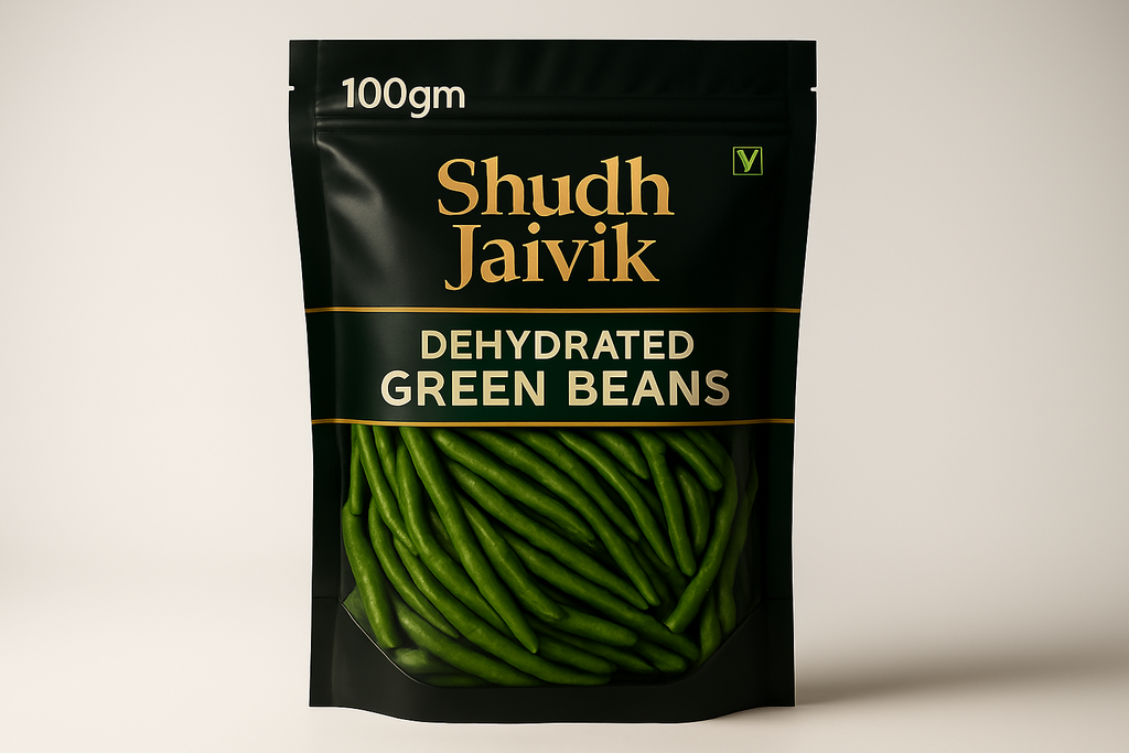 Dehydrated Green Beans with 100gm label