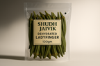 Dehydrated Ladyfinger with integrated 100gm on packaging
