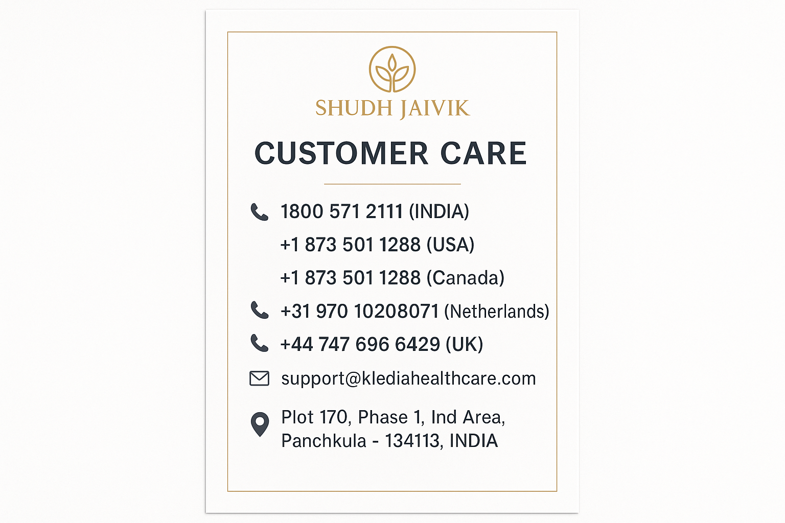 Customer Care Information