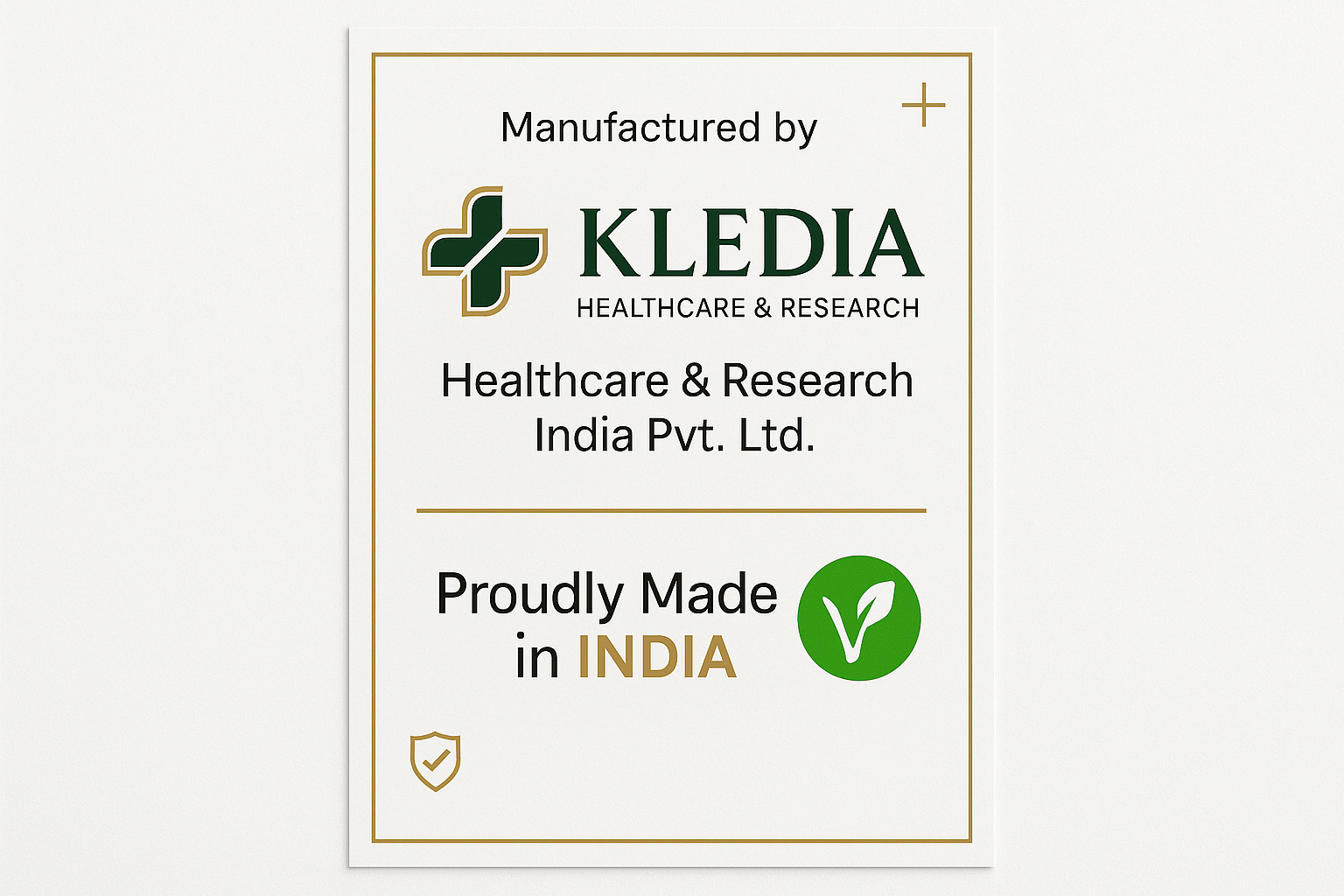 Manufacturer - Made in India