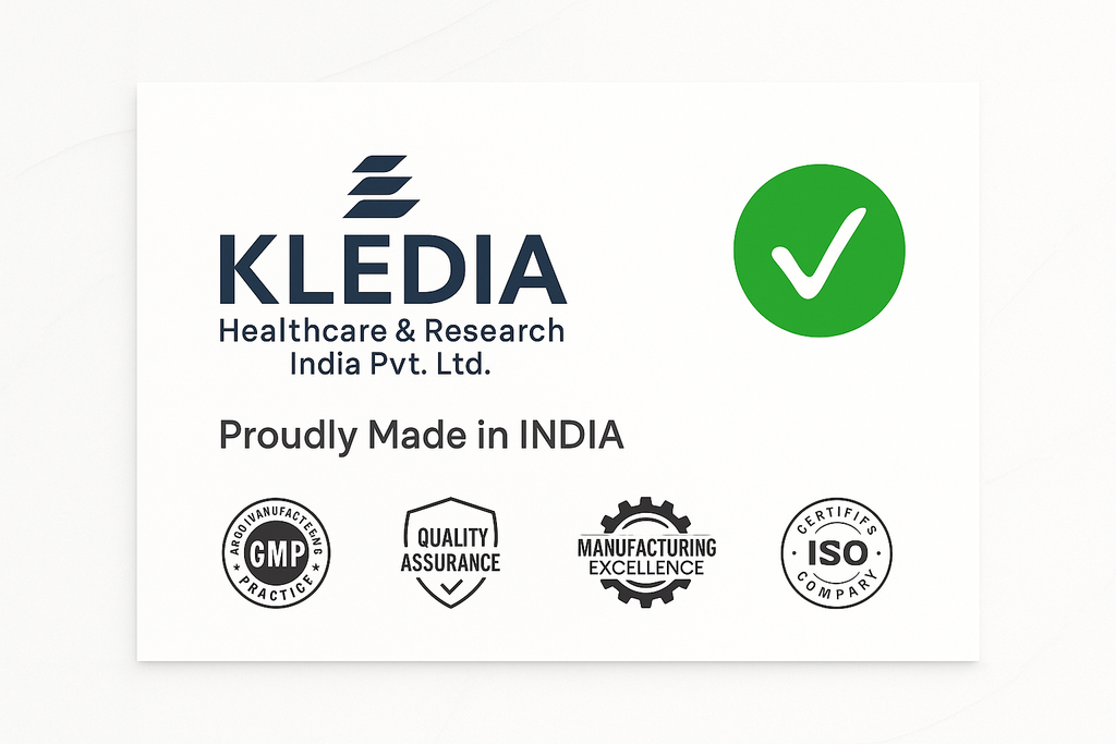 Manufactured by KLEDIA Healthcare