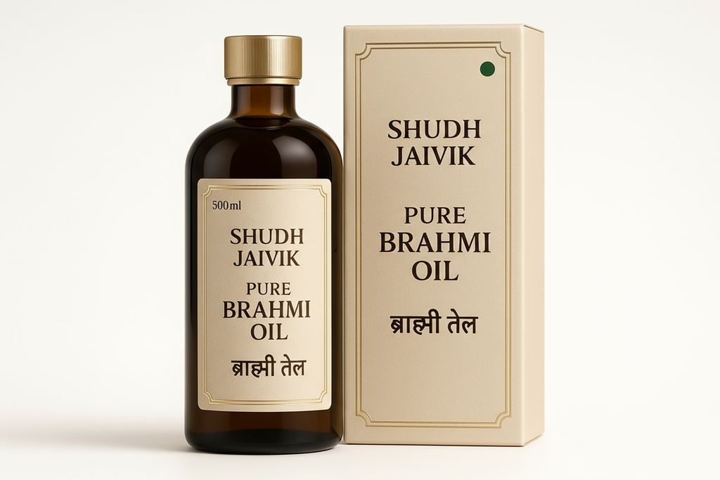 45° Angled View - Shudh Jaivik Pure Brahmi Oil