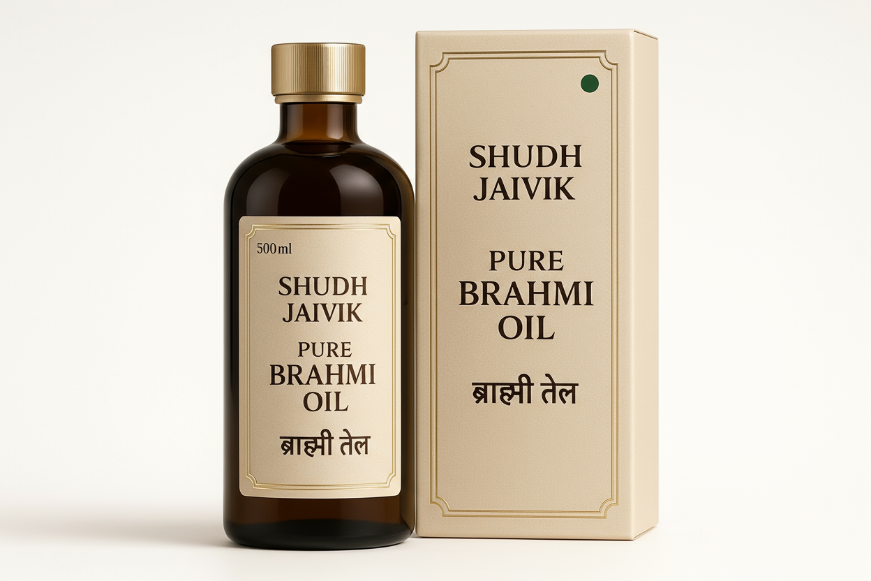 45° Angled View - Shudh Jaivik Pure Brahmi Oil