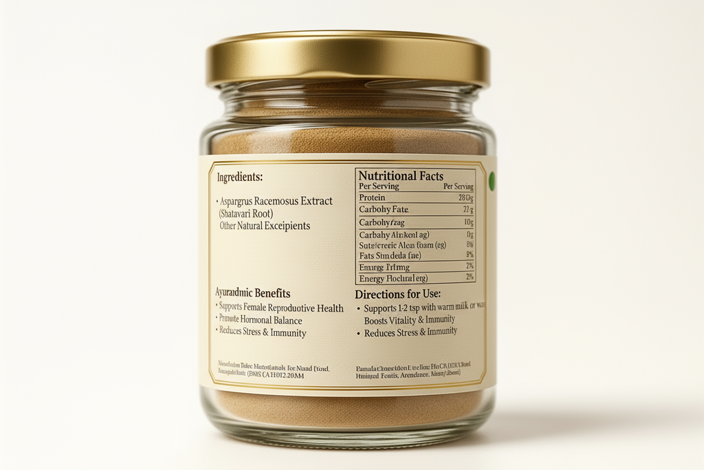 Shudh Jaivik Shatavari - Back Label