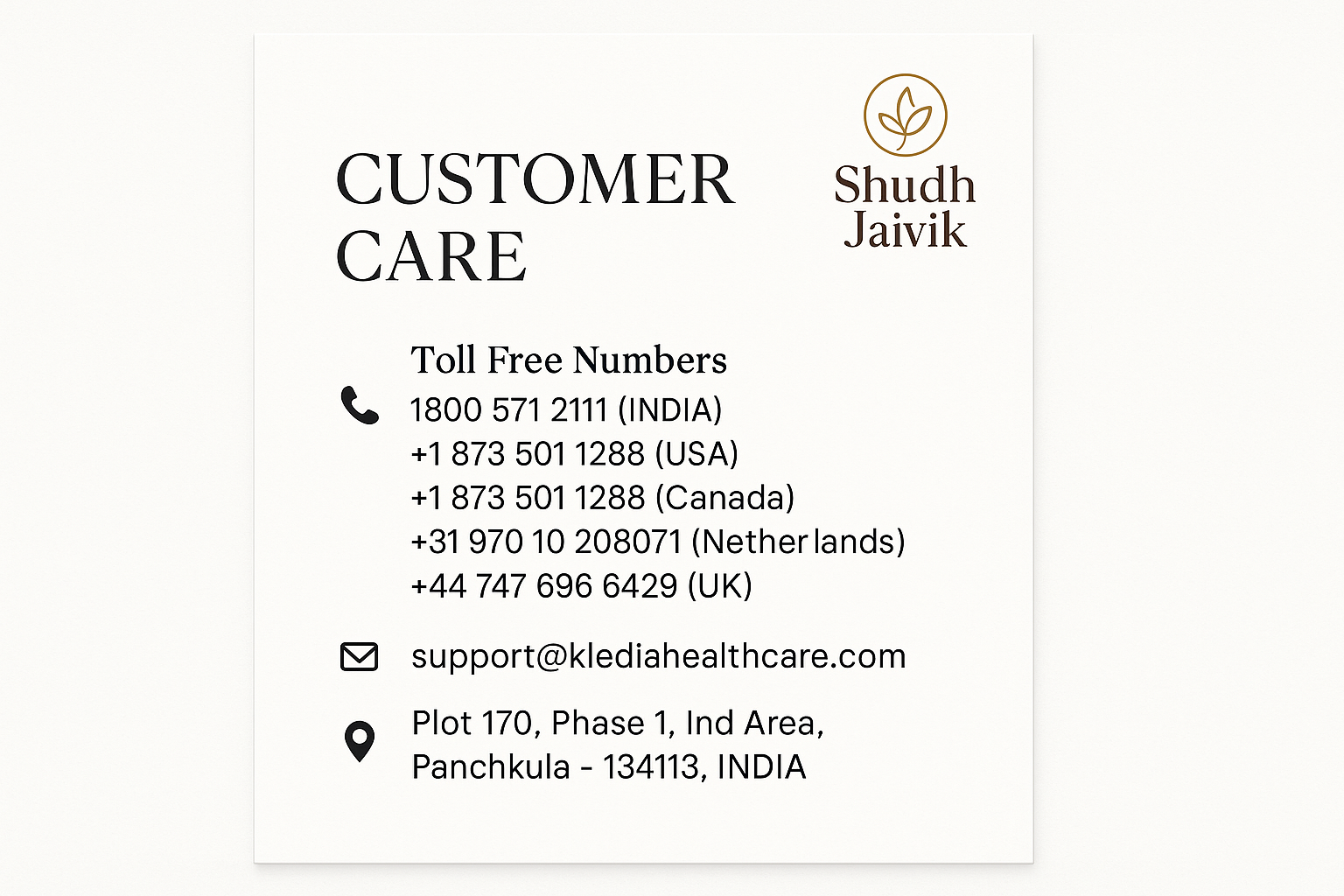 Customer Care Information