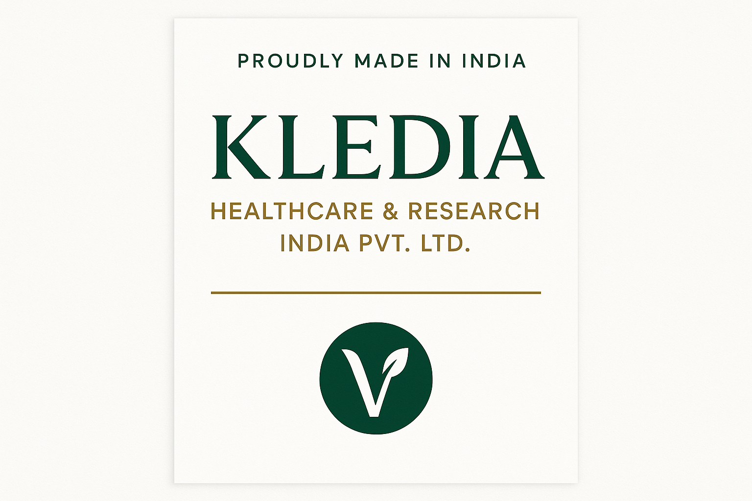 Manufactured by KLEDIA Healthcare