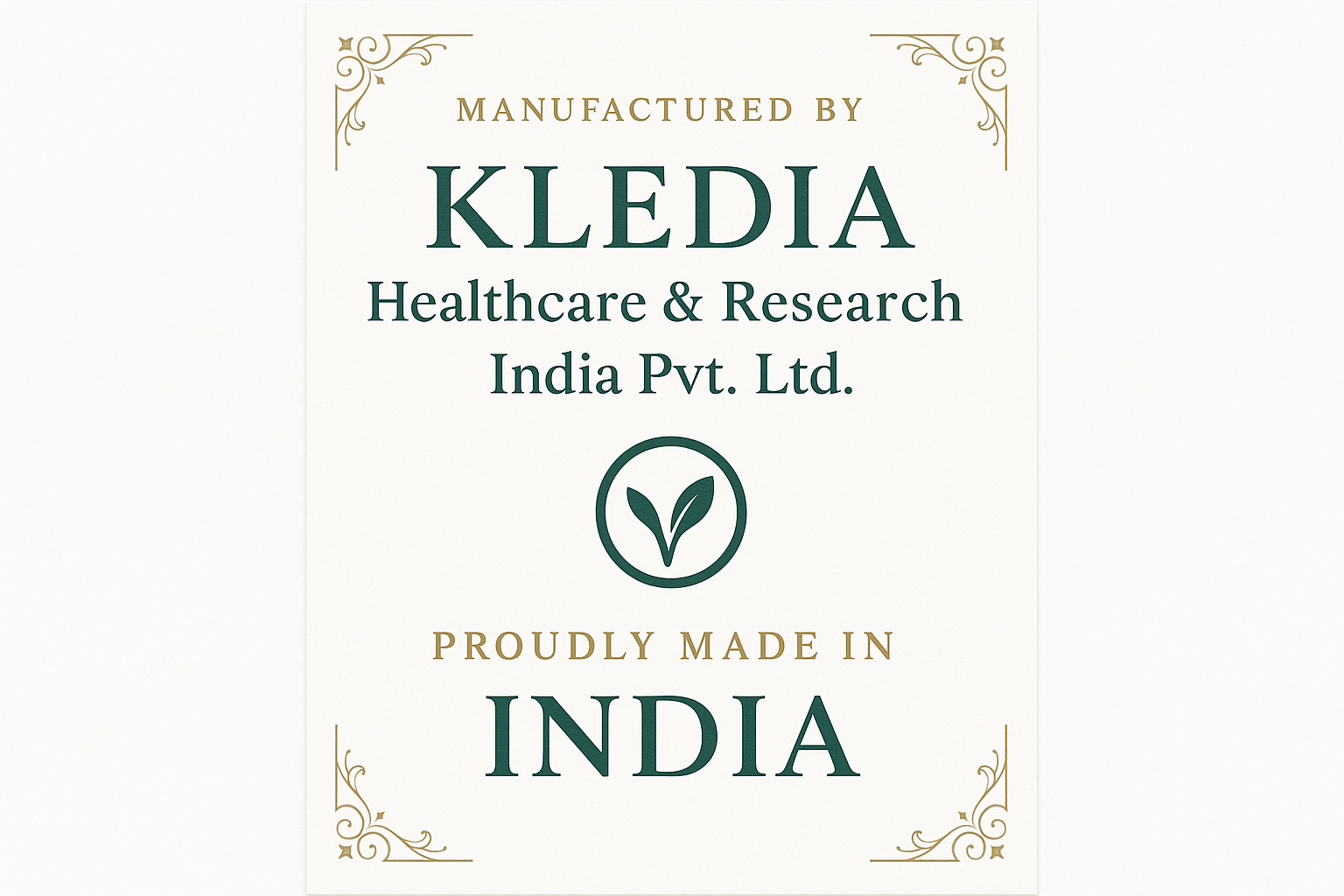 Manufactured by KLEDIA