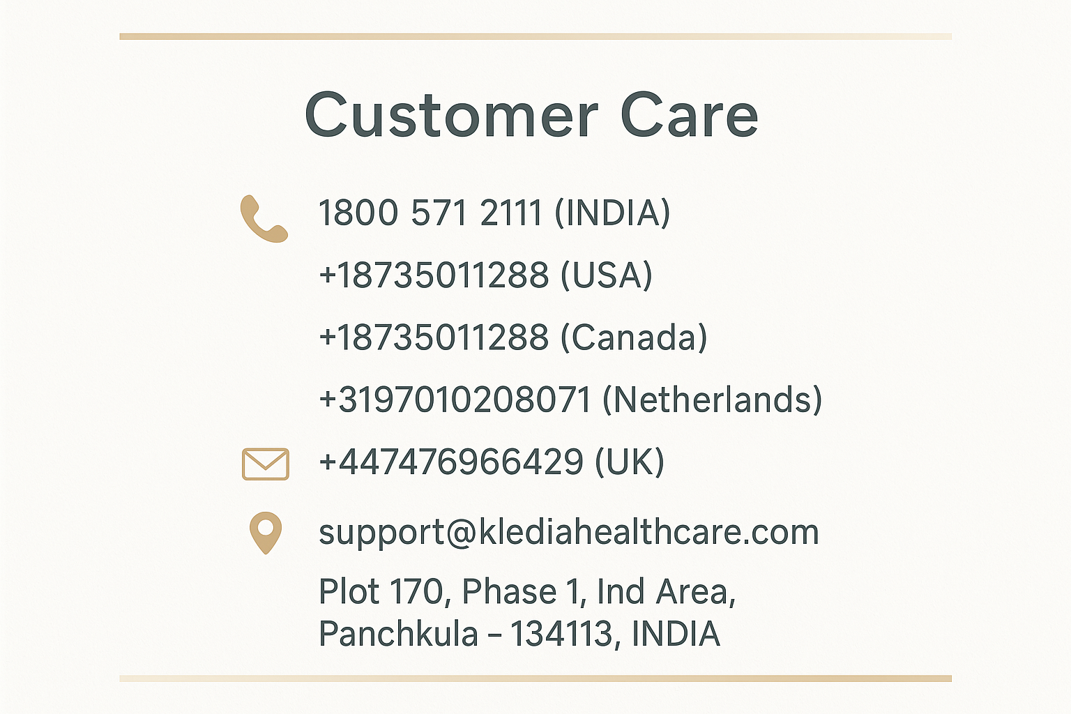 Customer Care Contact