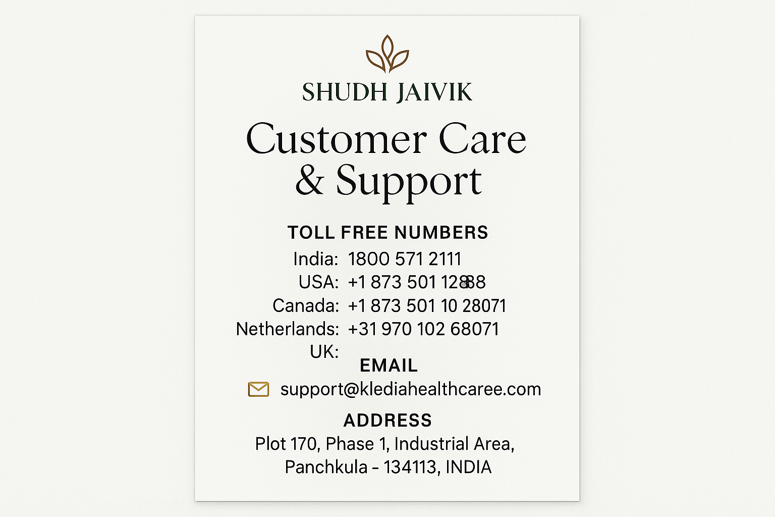 Customer Care Information