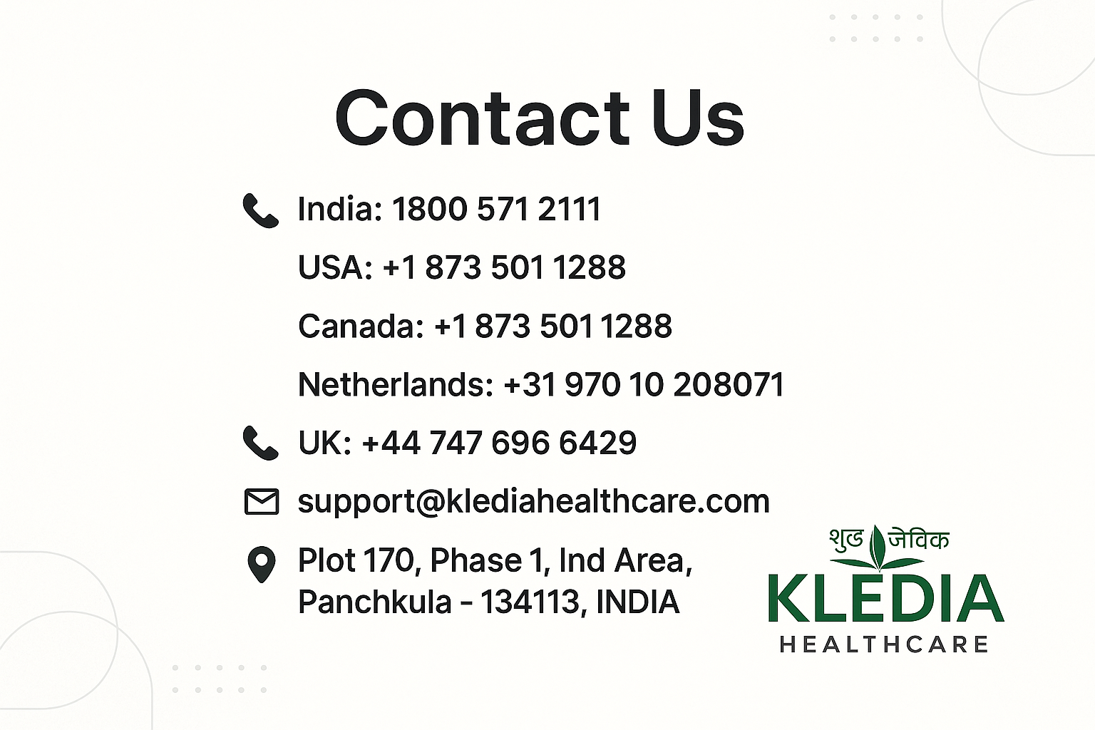 Customer Care Information