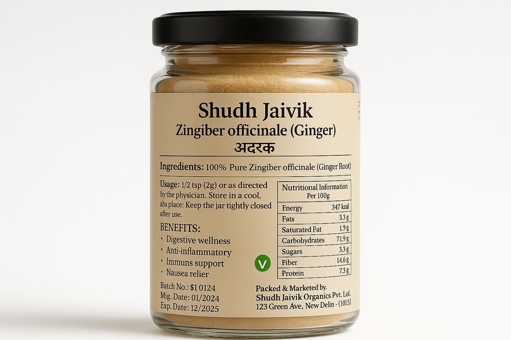 Back Label - Ingredients Side