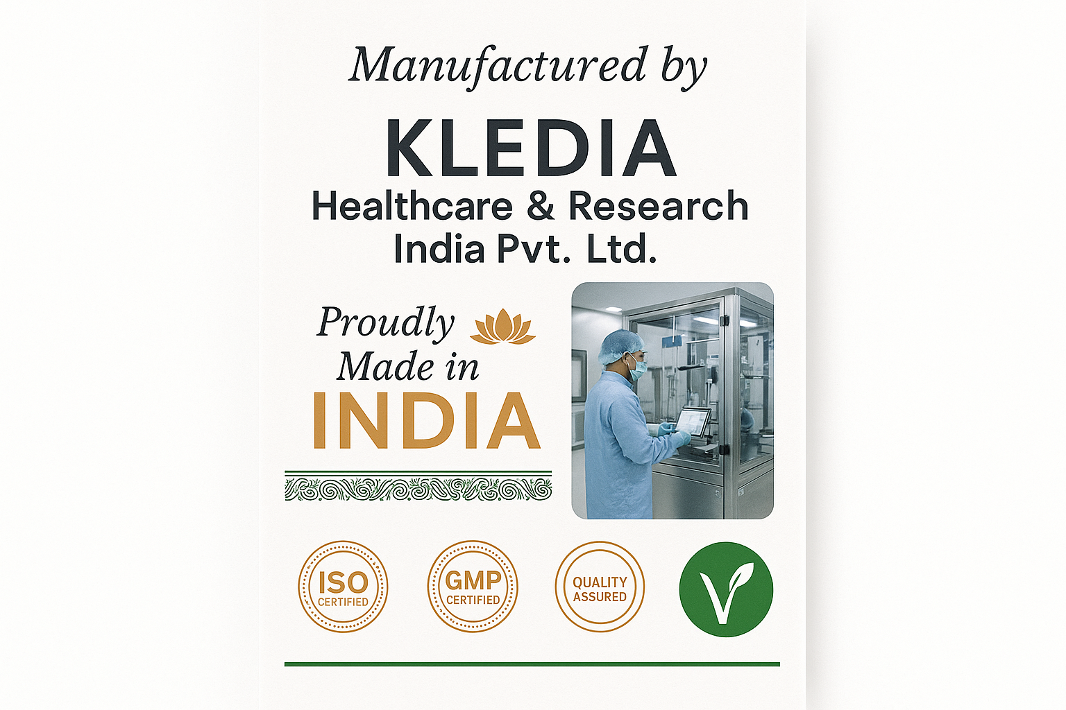 Manufactured by KLEDIA Healthcare