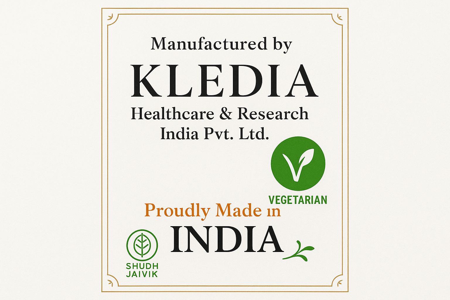 Manufactured by KLEDIA Healthcare