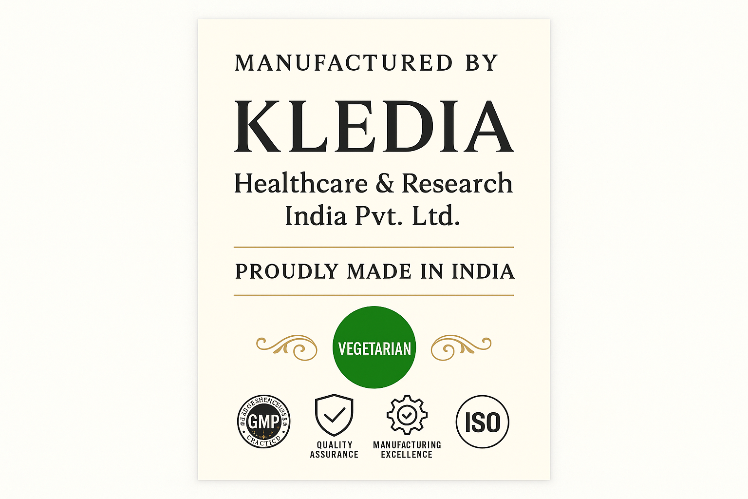 Manufactured By KLEDIA
