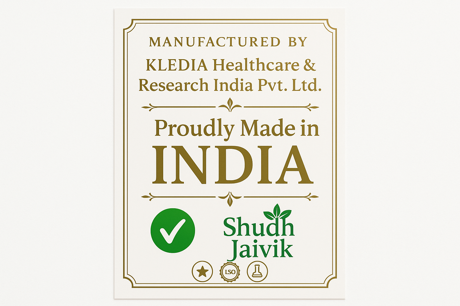 Manufactured by KLEDIA Healthcare