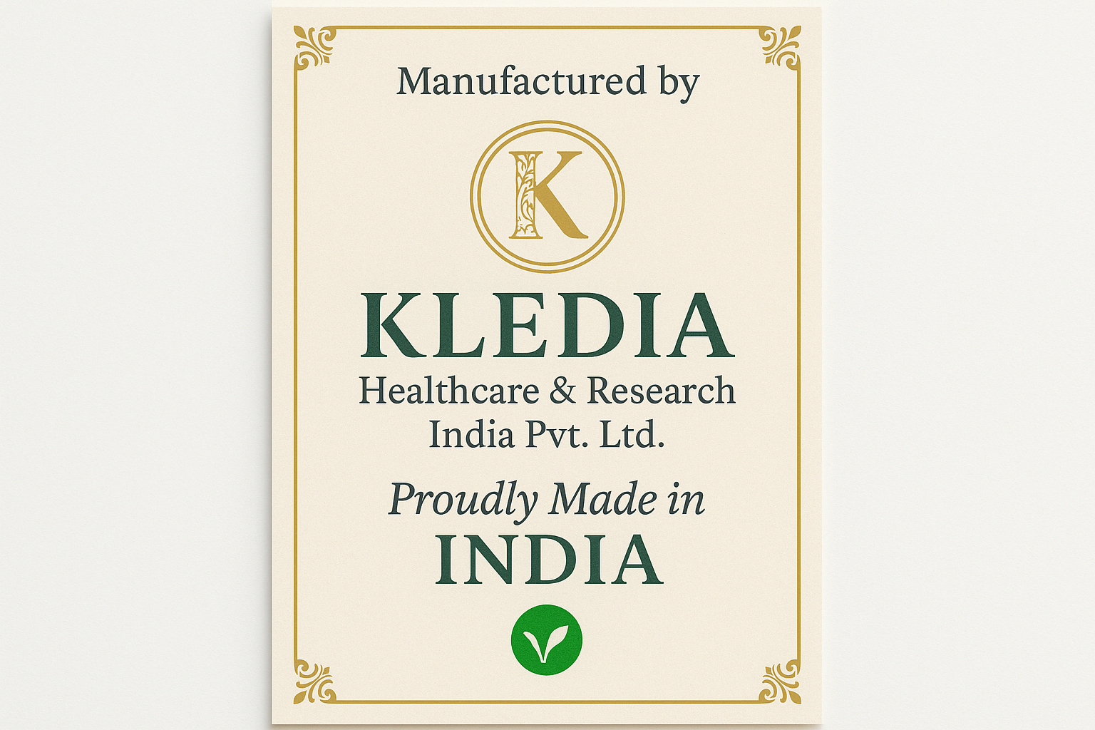 Manufacturer - Made in India