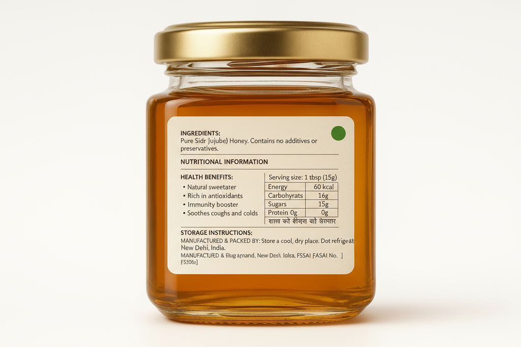 Back Label - Ingredients & Information