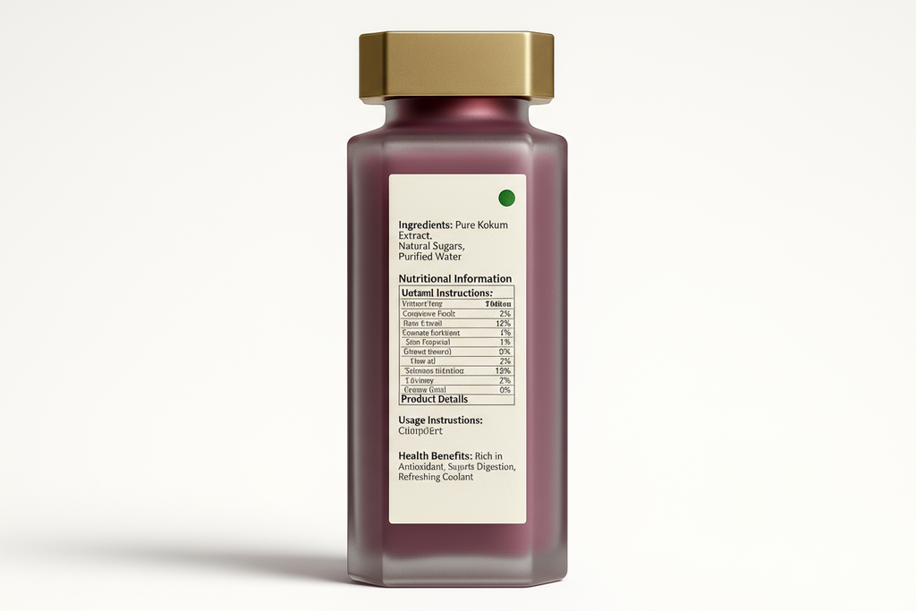 Shudh Jaivik Kokum Nectar - Back Label