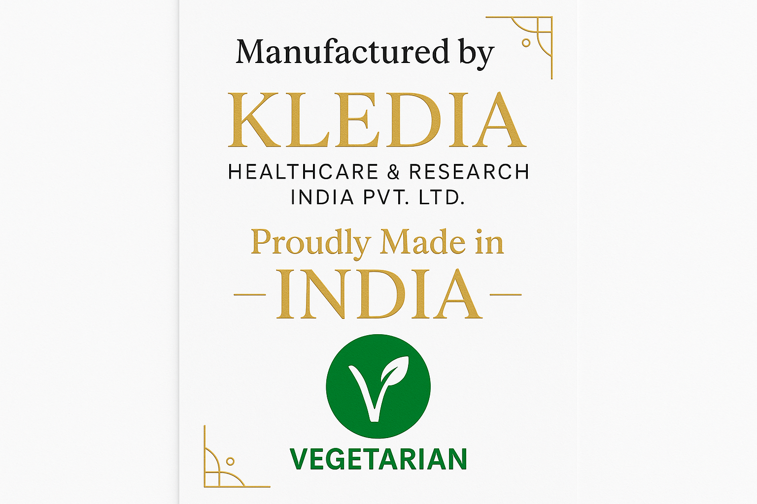 Manufactured by KLEDIA Healthcare