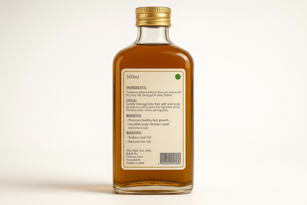 Shudh Jaivik Amla Oil - Back Label