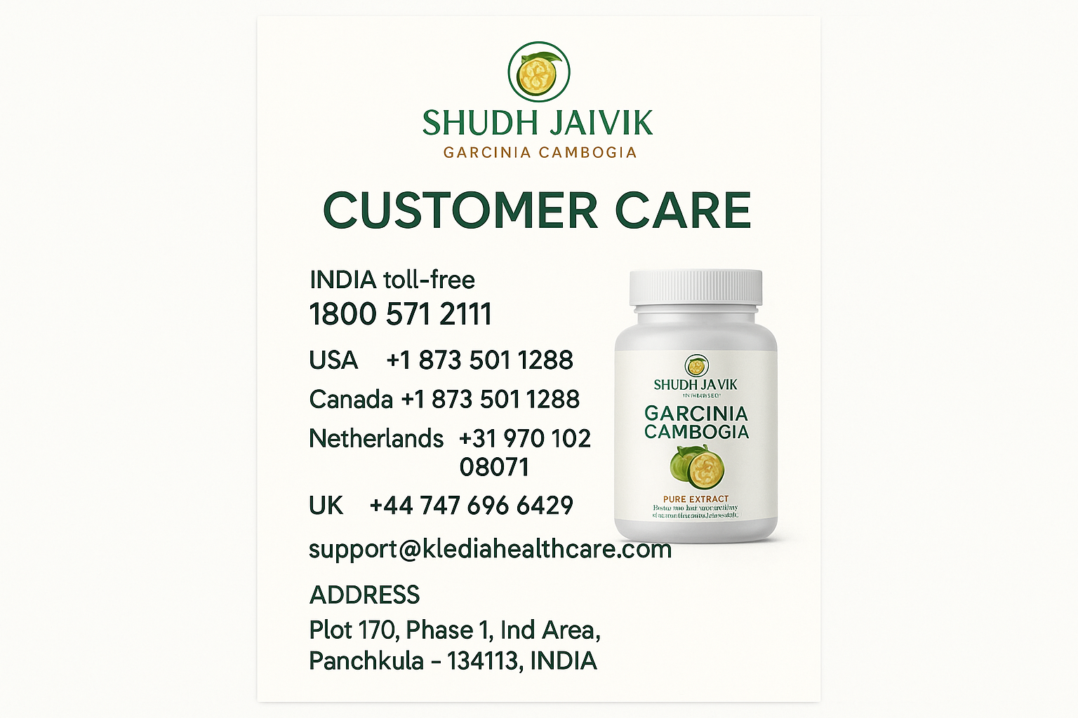 Customer Care Contact Information