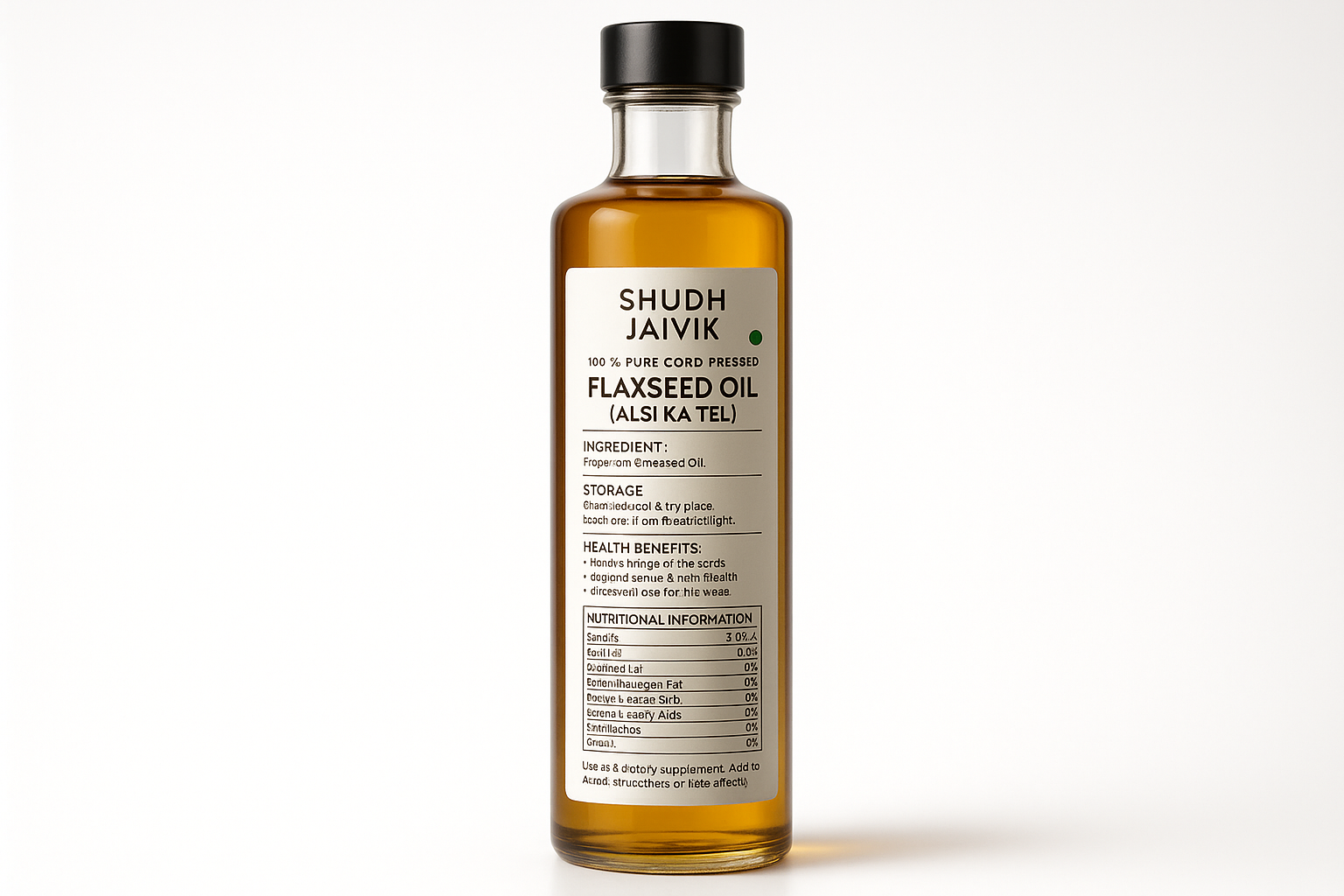 Back Label - Ingredients & Information