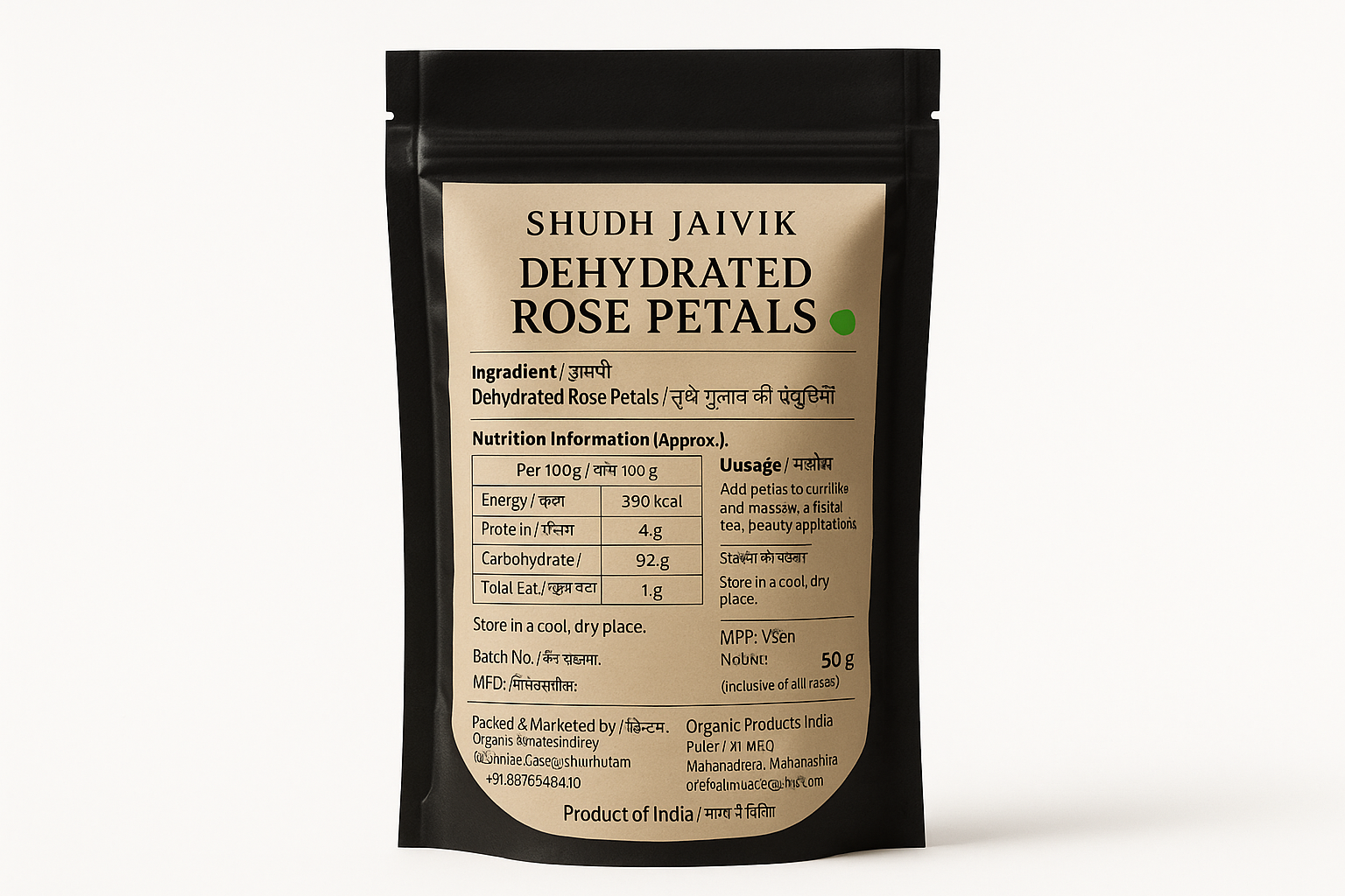 Back Label - Ingredients