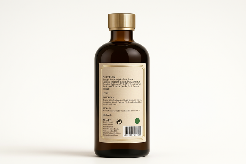 Back Label - Shudh Jaivik Pure Brahmi Oil