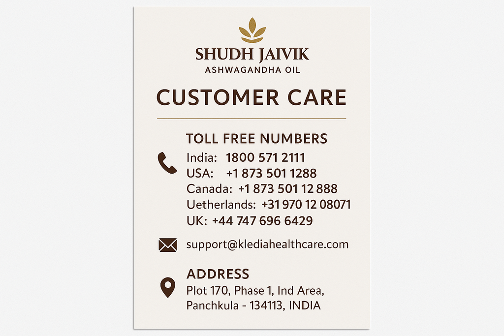 Ashwagandha Oil - Customer Care
