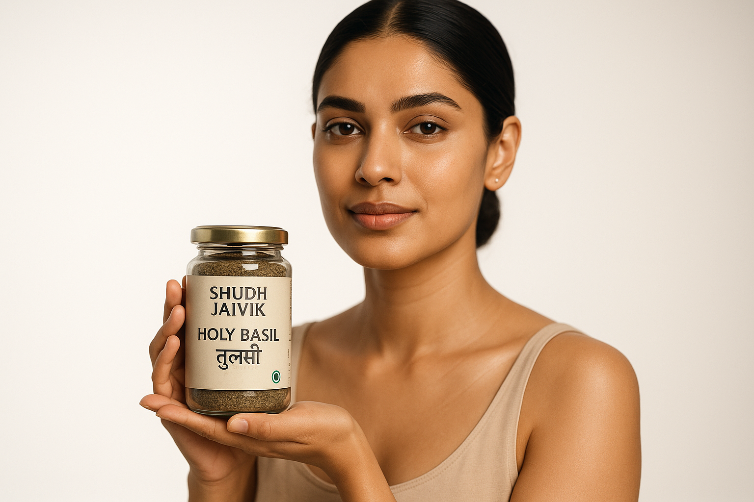 Lifestyle - Model with Holy Basil