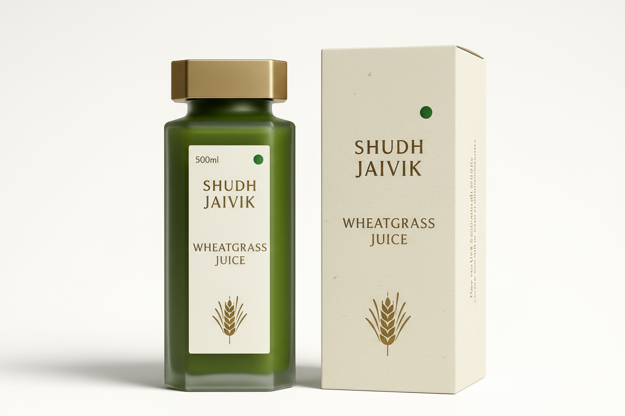 Shudh Jaivik Wheatgrass Juice - With Packaging Box