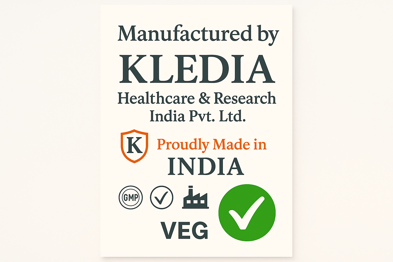 Manufactured by KLEDIA Healthcare