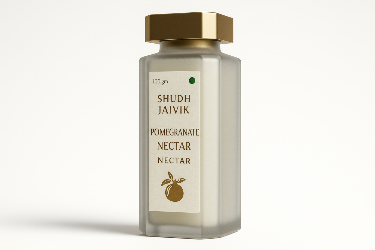 Shudh Jaivik Pomegranate Nectar - 45° Angle View