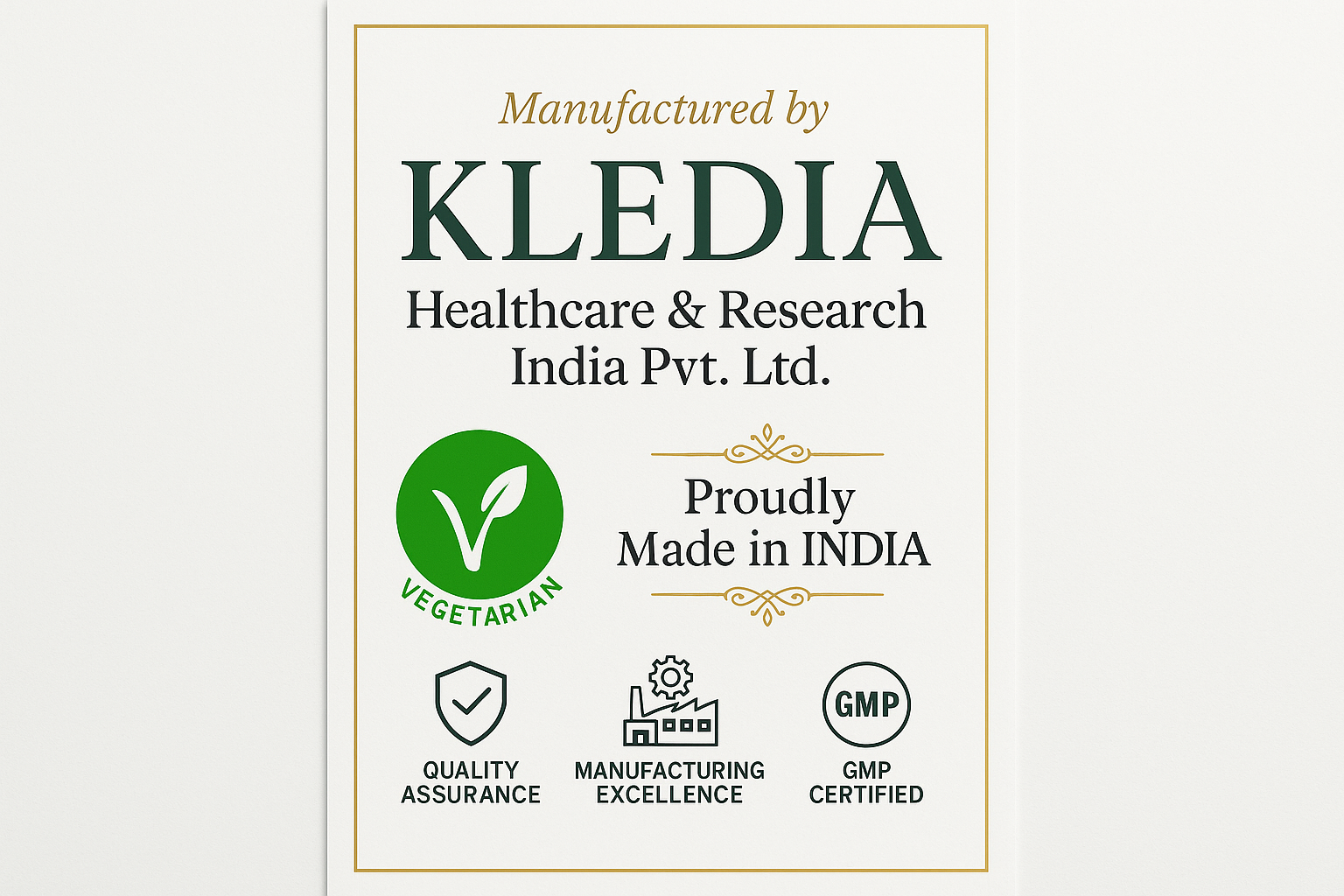 Manufactured by KLEDIA Healthcare