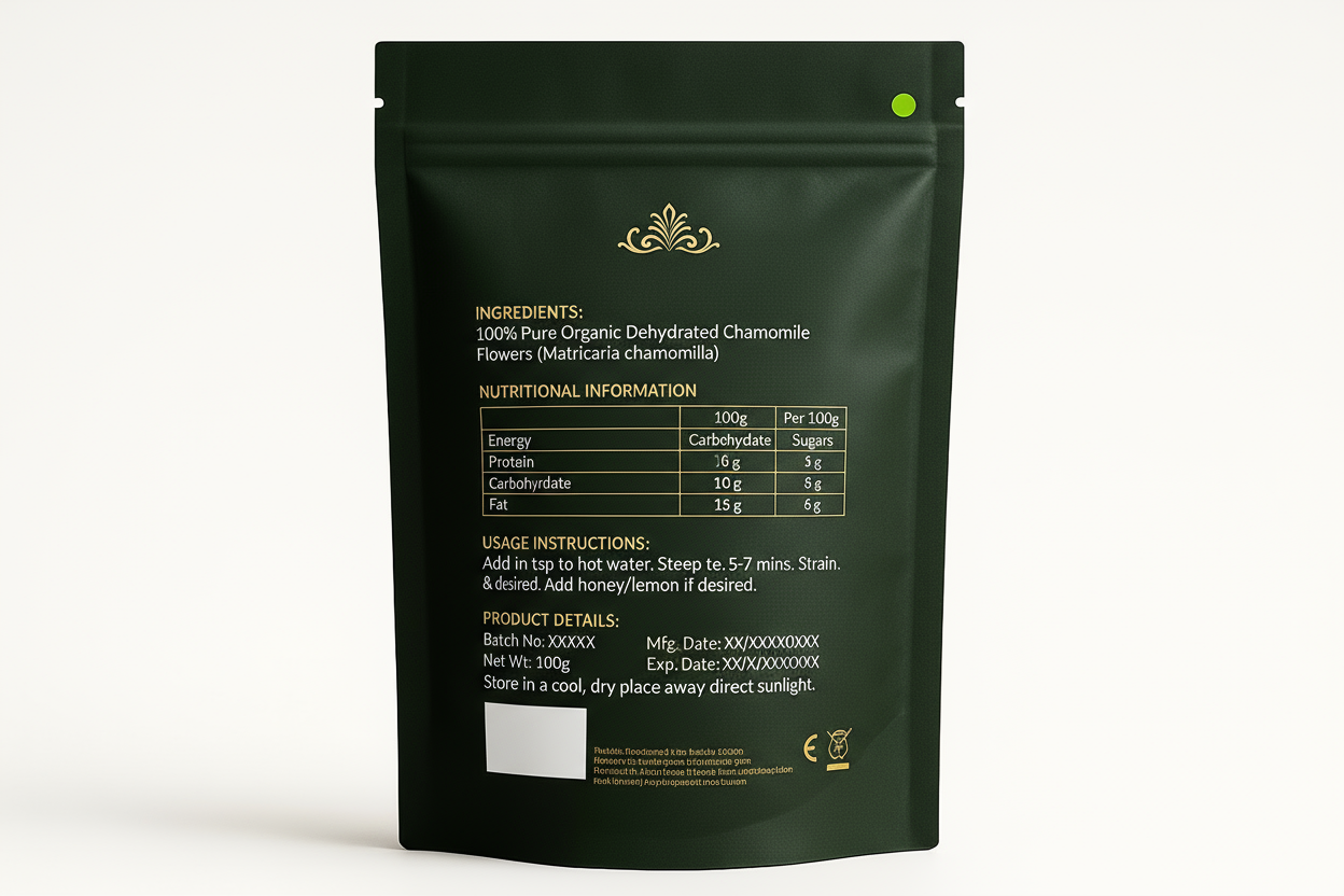 Back Label - Ingredients