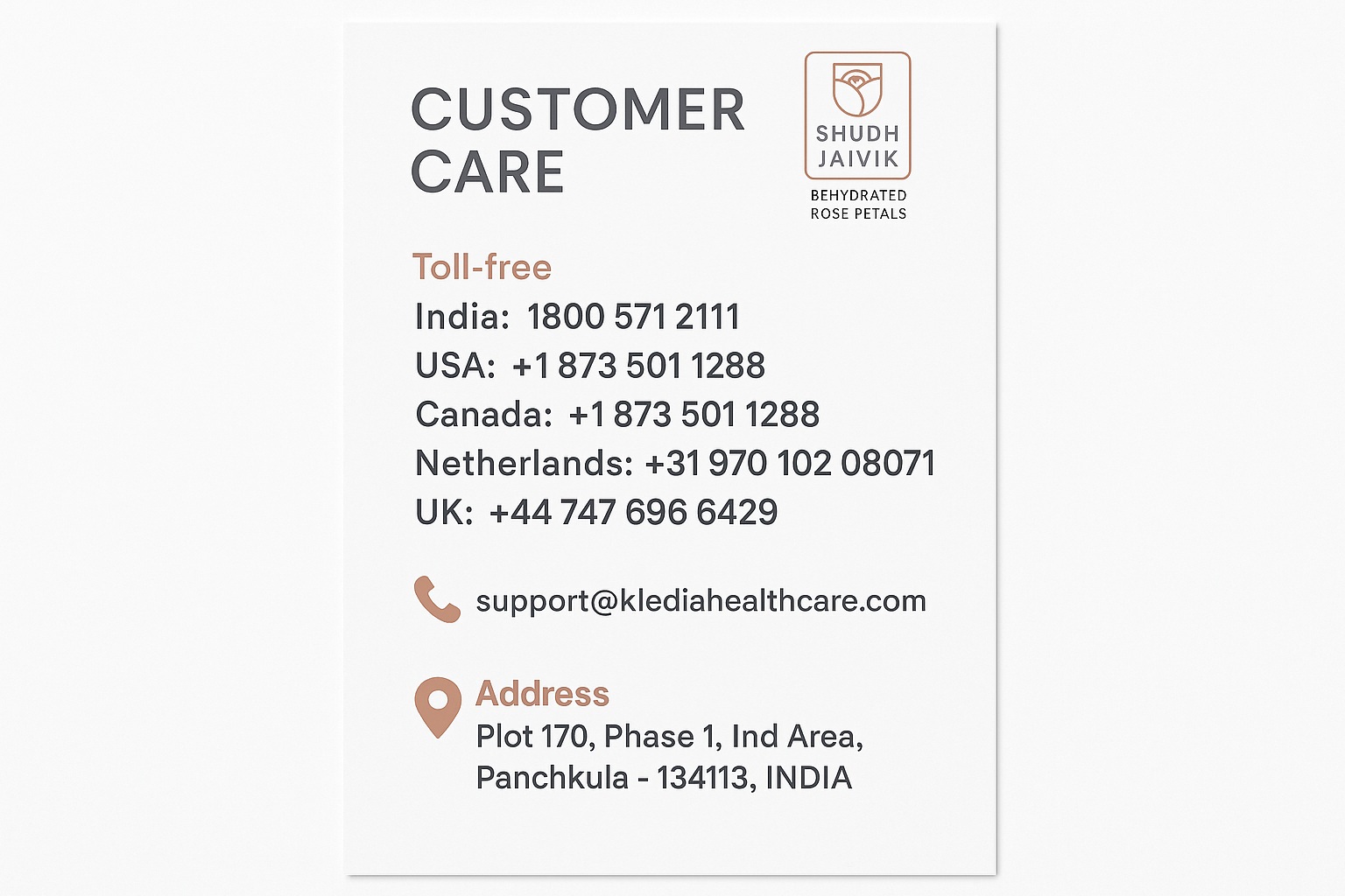 Customer Care Information
