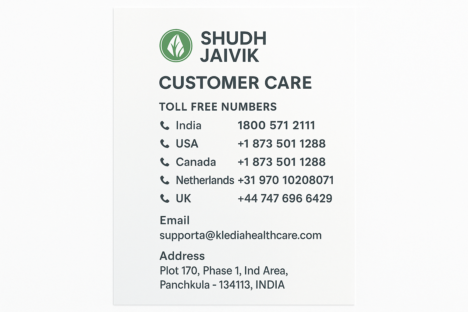 Customer Care Contact Info
